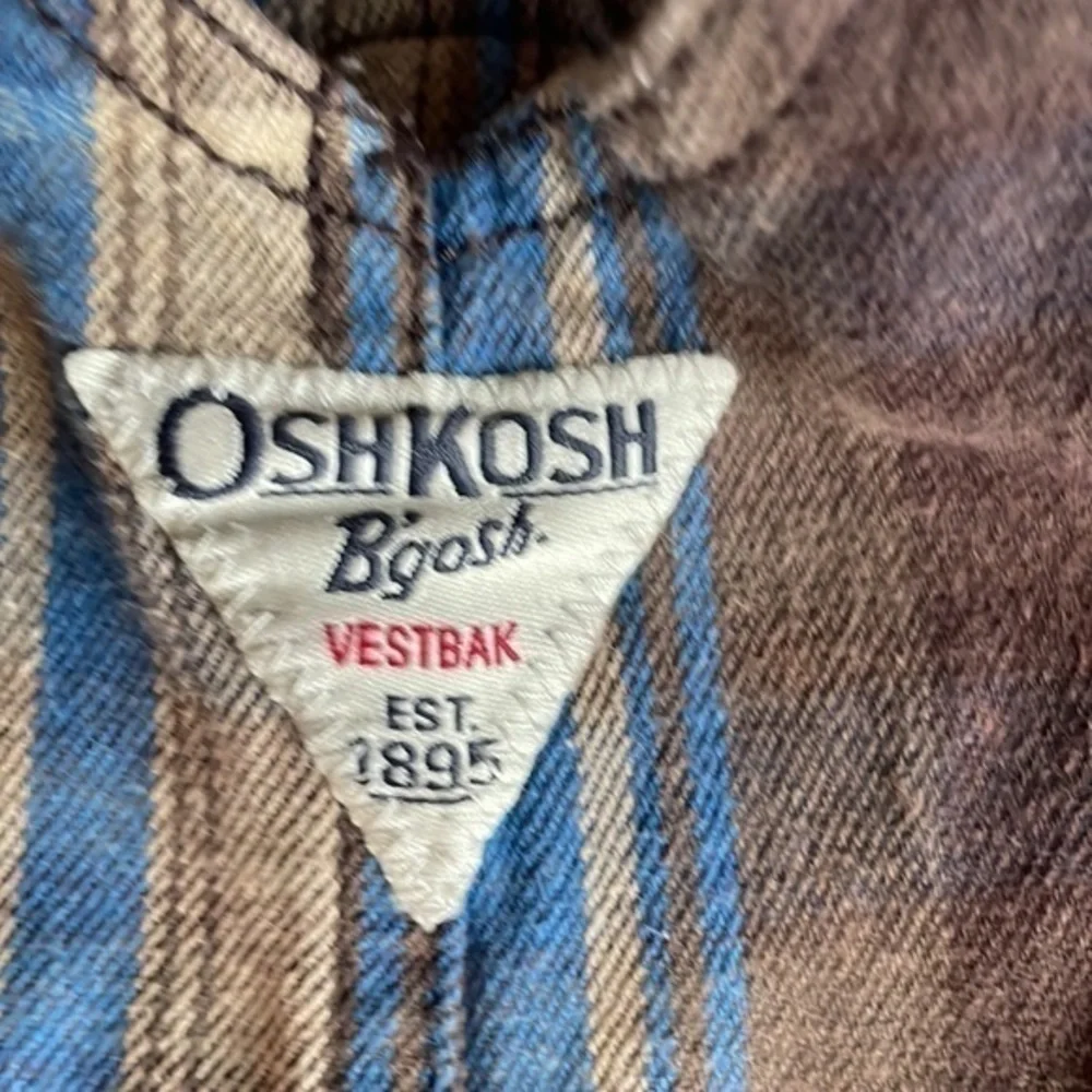 OshKosh romper b 9 mos overalls brown & blue